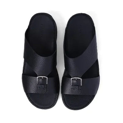 Timeless Unlined Hammered Men Classic Arabic Sandals Black - Aetrex Middle East