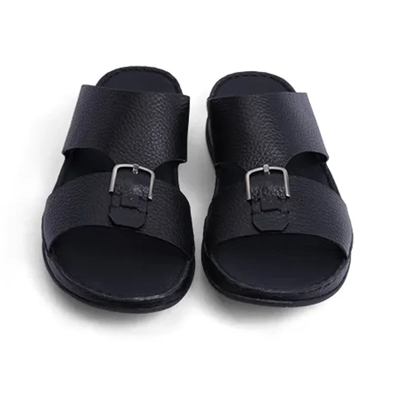 Timeless Unlined Hammered Men Classic Arabic Sandals Black - Aetrex Middle East