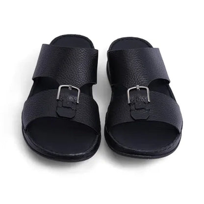 Timeless Unlined Hammered Men Classic Arabic Sandals Black - Aetrex Middle East