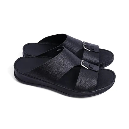 Timeless Unlined Hammered Men Classic Arabic Sandals Black - Aetrex Middle East