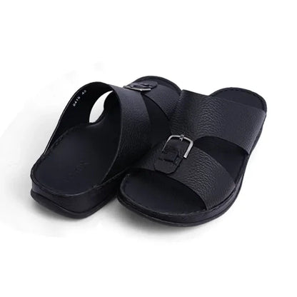 Timeless Unlined Hammered Men Classic Arabic Sandals Black - Aetrex Middle East