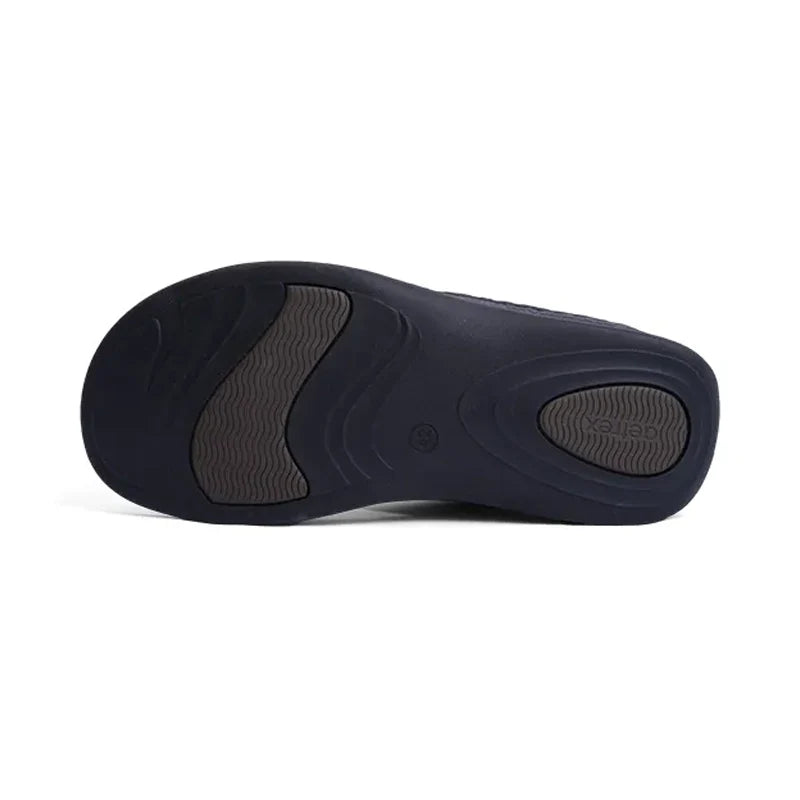 Timeless Unlined Hammered Men Classic Arabic Sandals Black - Aetrex Middle East