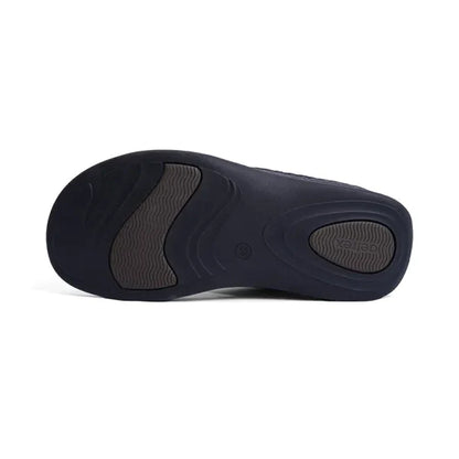 Timeless Unlined Hammered Men Classic Arabic Sandals Black - Aetrex Middle East